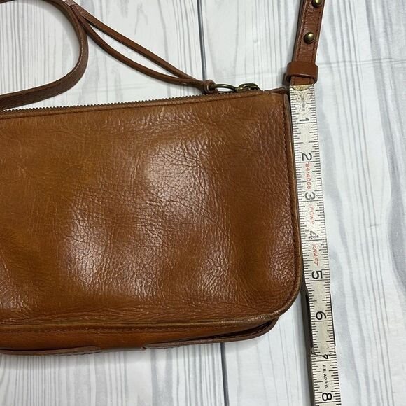 Madewell simple Crossbody Bag English Saddle Brown Leather One Size - Picture 7 of 12